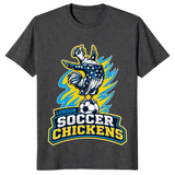 Ultimate soccer awesomeness shirt in dark heather grey – funny soccer fan graphic tee