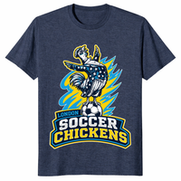 Ultimate soccer awesomeness shirt in heather navy – funny soccer fan graphic tee