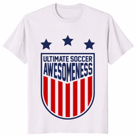 Ultimate soccer awesomeness shirt in ice grey – funny soccer fan graphic tee