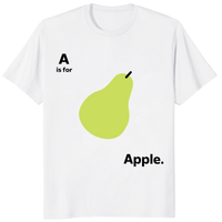 A Is for Apple Funny Pear Meme T-Shirt – Sarcastic Fruit Gag Gift Tee | Cuccico