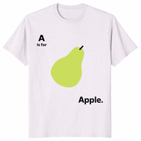 A Is for Apple Funny Pear Meme T-Shirt – Sarcastic Fruit Gag Gift Tee | Cuccico