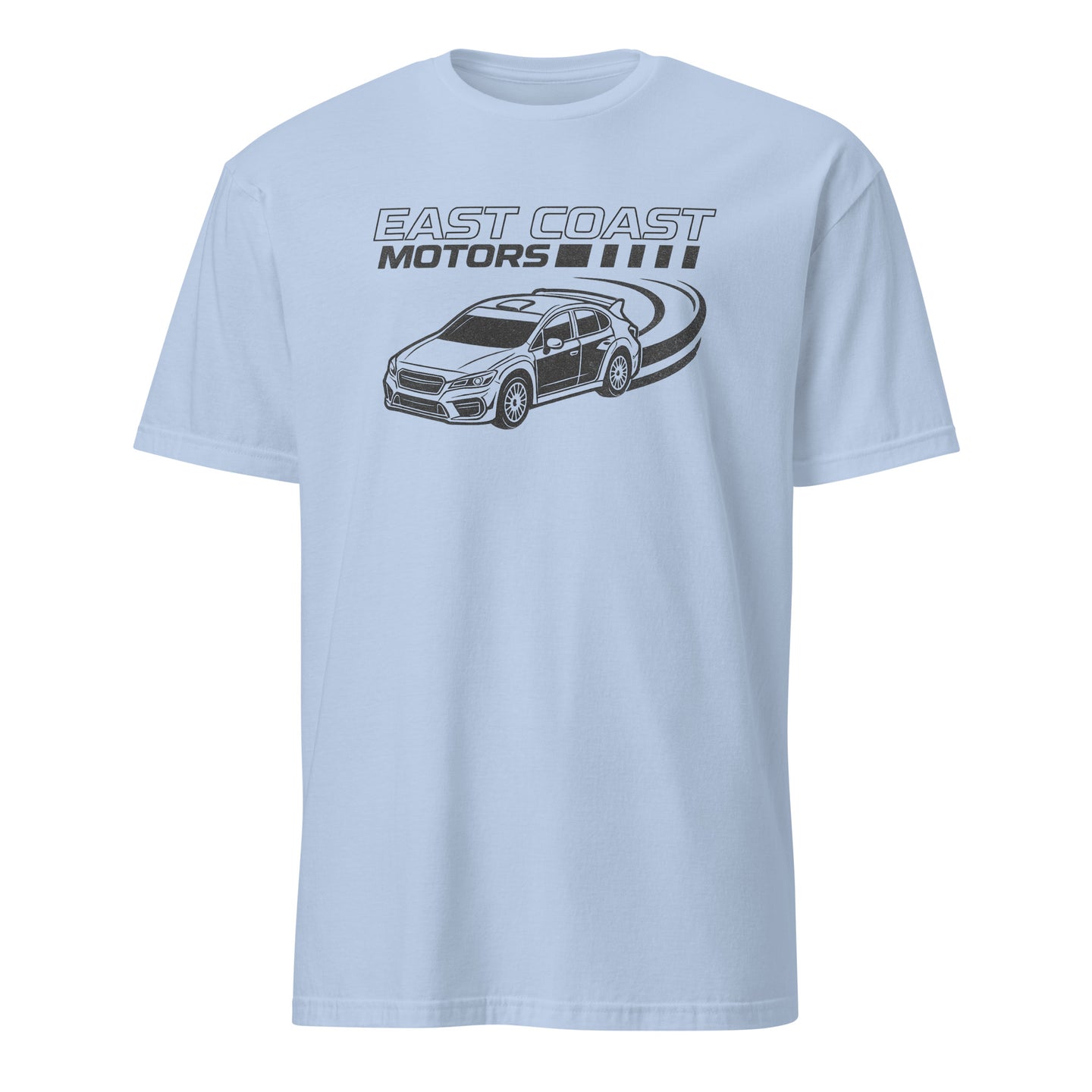 A Thousand Tomorrows S1E4 East Coast Motorsports T-Shirt in light blue by Cuccico