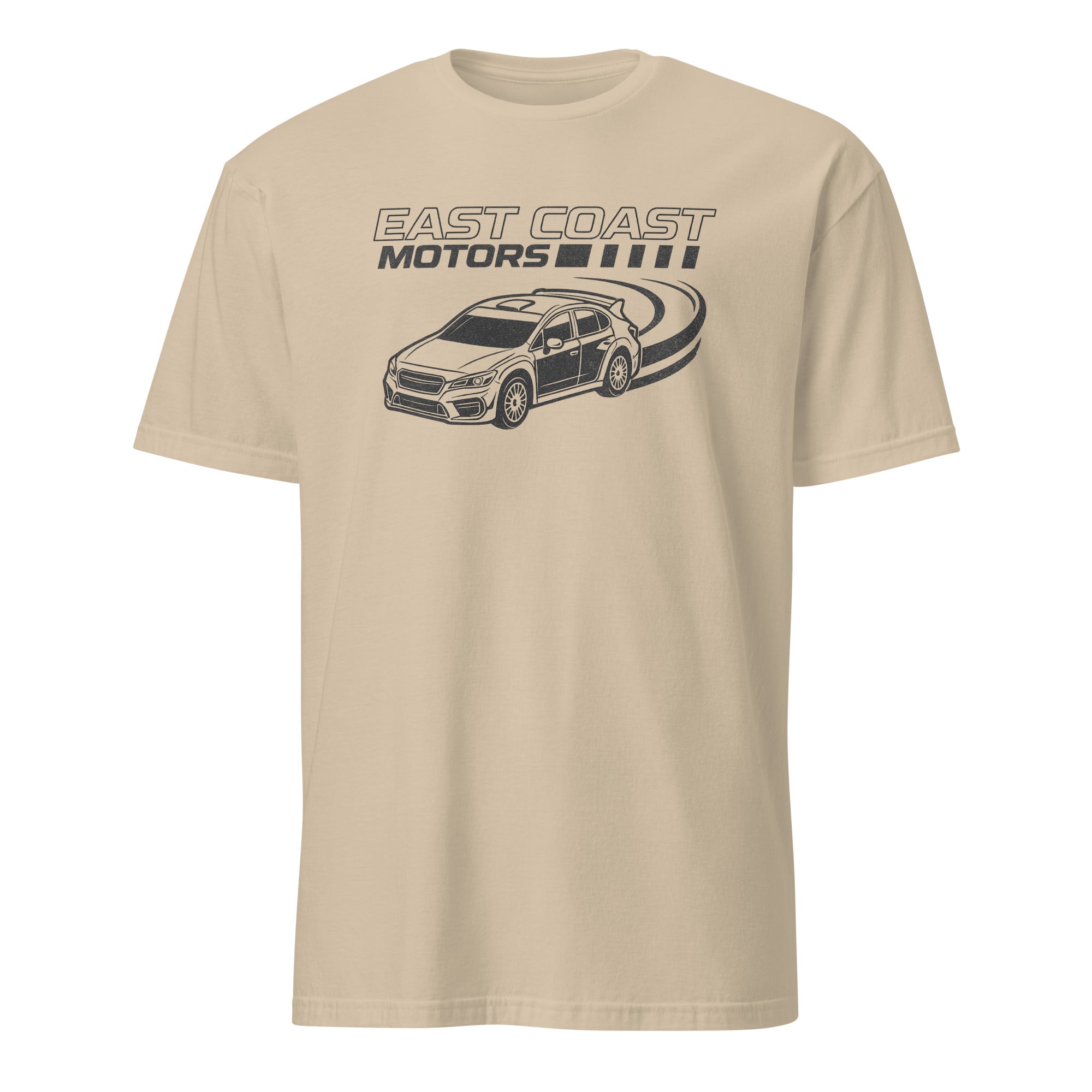 A Thousand Tomorrows S1E4 East Coast Motorsports T-Shirt in sand color by Cuccico