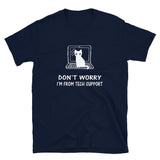 Funny Cat Tech Support T-Shirt | IT Humor Graphic Tee - Cuccico Design