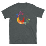 Cat Moon Flower Art Unisex T-Shirt | Nature Design - Cuccico Design