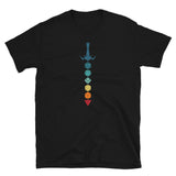 D20 T-Shirt - Retro Gaming Dice & Sword Design - Cuccico Design