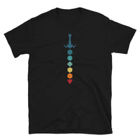D20 T-Shirt - Retro Gaming Dice & Sword Design - Cuccico Design