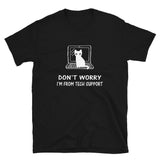 Funny Cat Tech Support T-Shirt | IT Humor Graphic Tee - Cuccico Design
