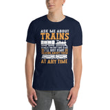 Ask Me About Trains Funny Train & Railroad T-Shirt - Cuccico Design