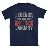Born in January T-Shirt | January Birthday Gift Men - Cuccico Design
