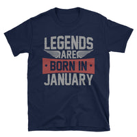 Born in January T-Shirt | January Birthday Gift Men - Cuccico Design