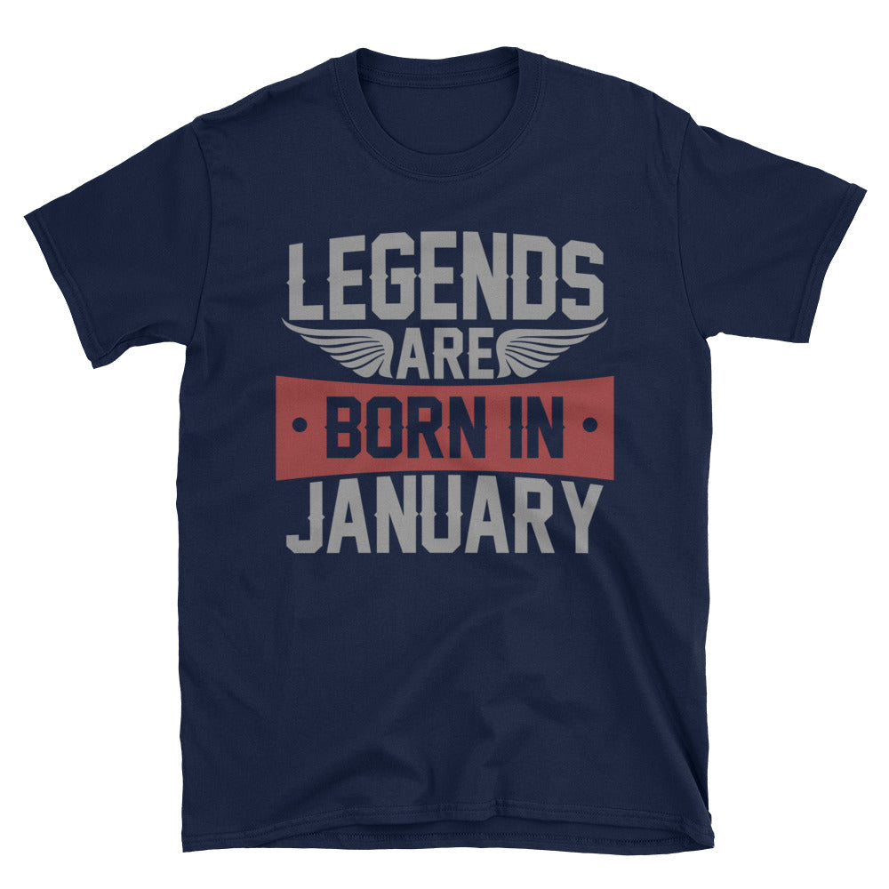 Born in January T-Shirt | January Birthday Gift Men - Cuccico Design