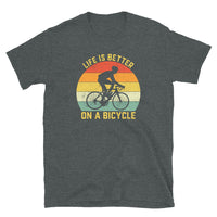 Life Is Better On A Bicycle Cycling T-Shirt | Road Bike Gift - Cuccico Design