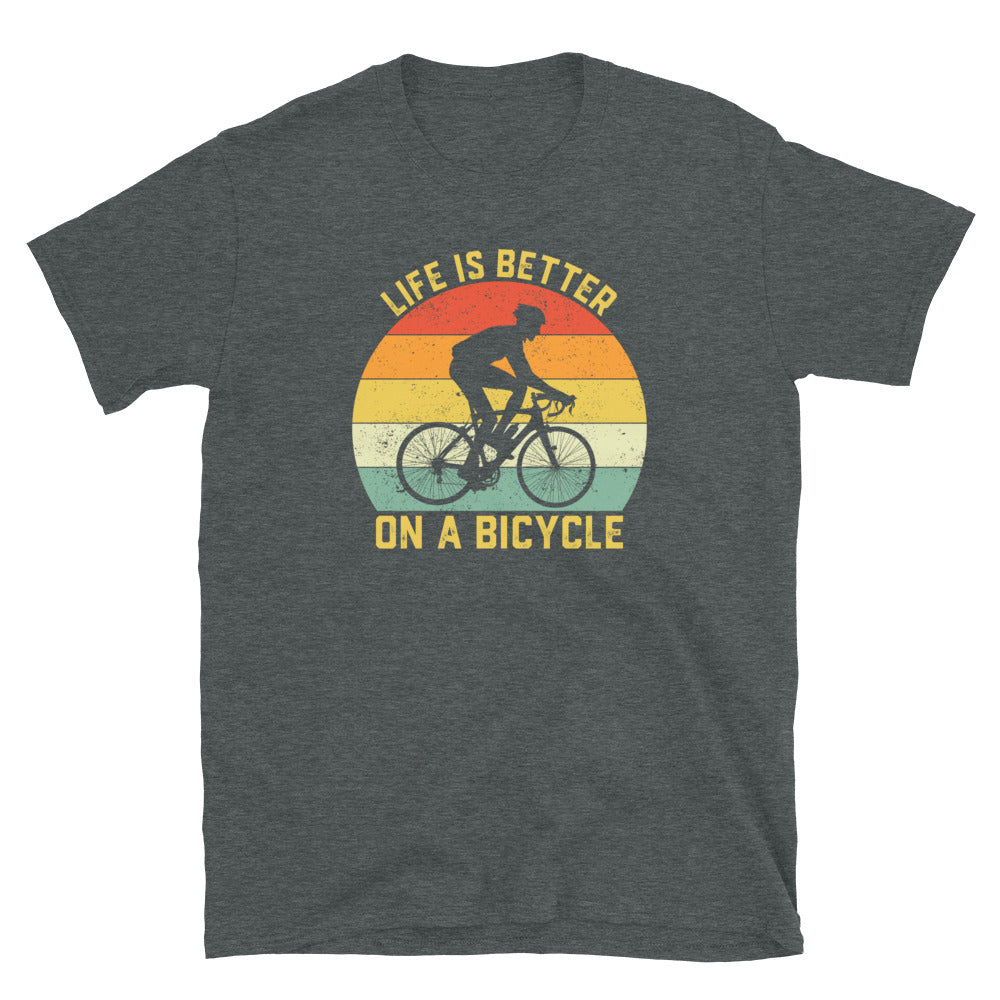 Life Is Better On A Bicycle Cycling T-Shirt | Road Bike Gift - Cuccico Design