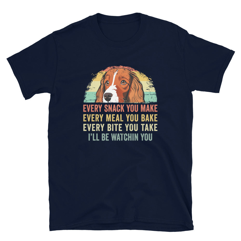 Every Snack Every Meal Cocker Spaniel T-Shirt - Unisex - Cuccico Design