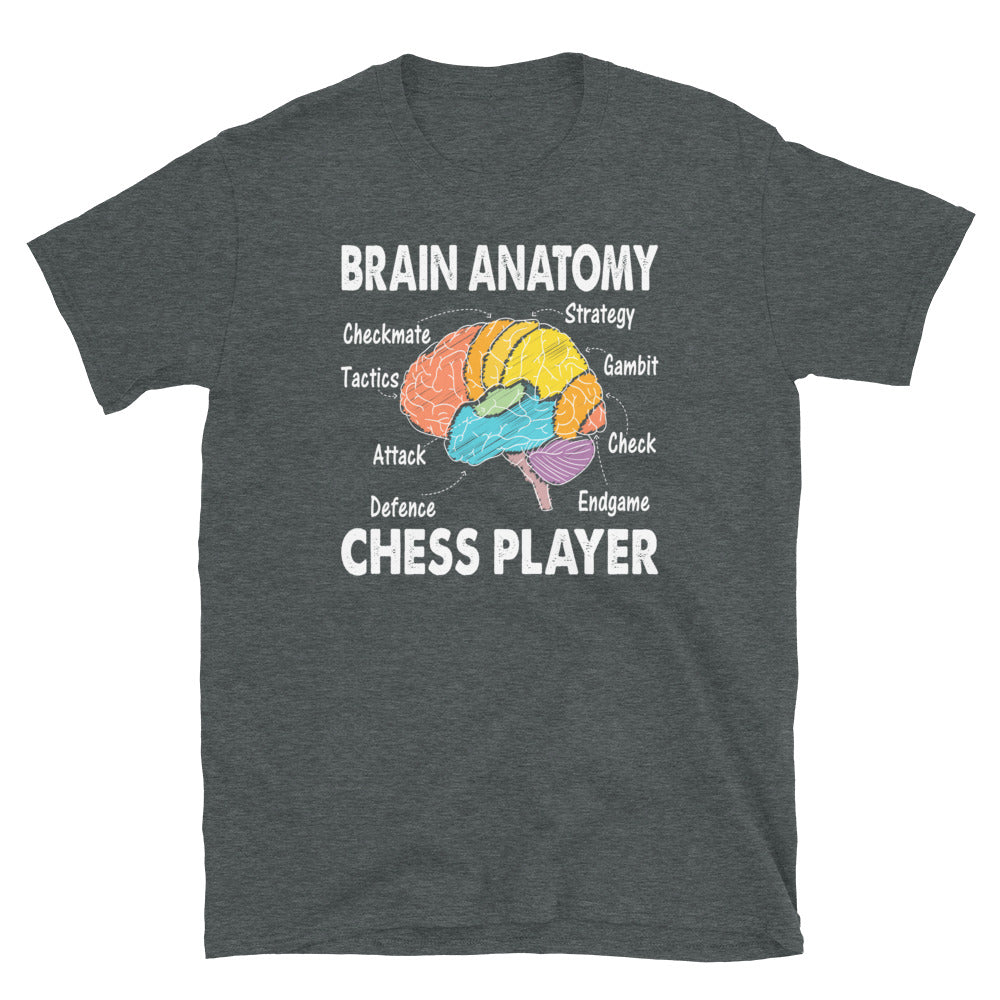Funny Chess T-Shirt | Brain Anatomy Design | Gift for Players - Cuccico Design