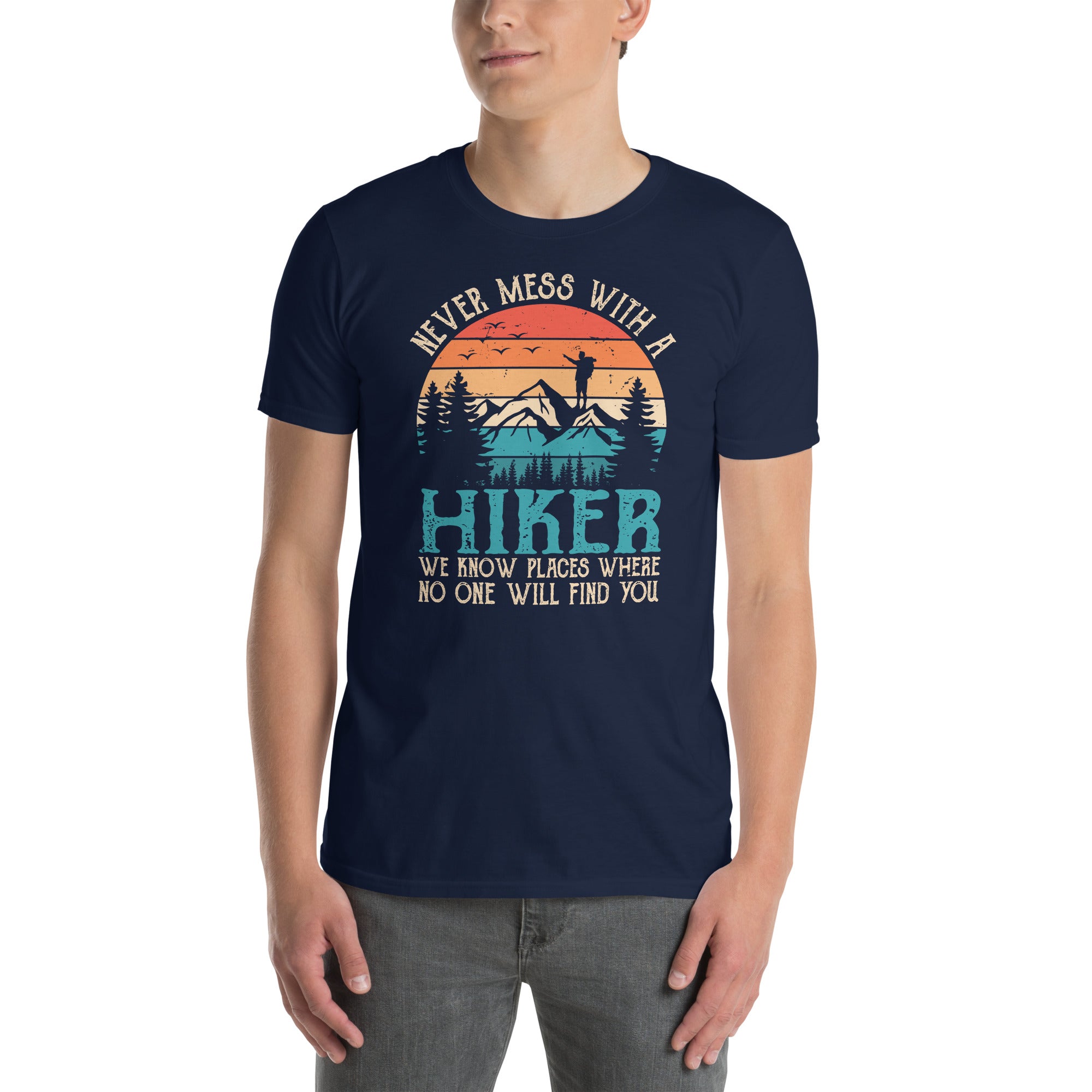 Vintage Hiking T-Shirt - Never Mess With A Hiker - Cuccico Design