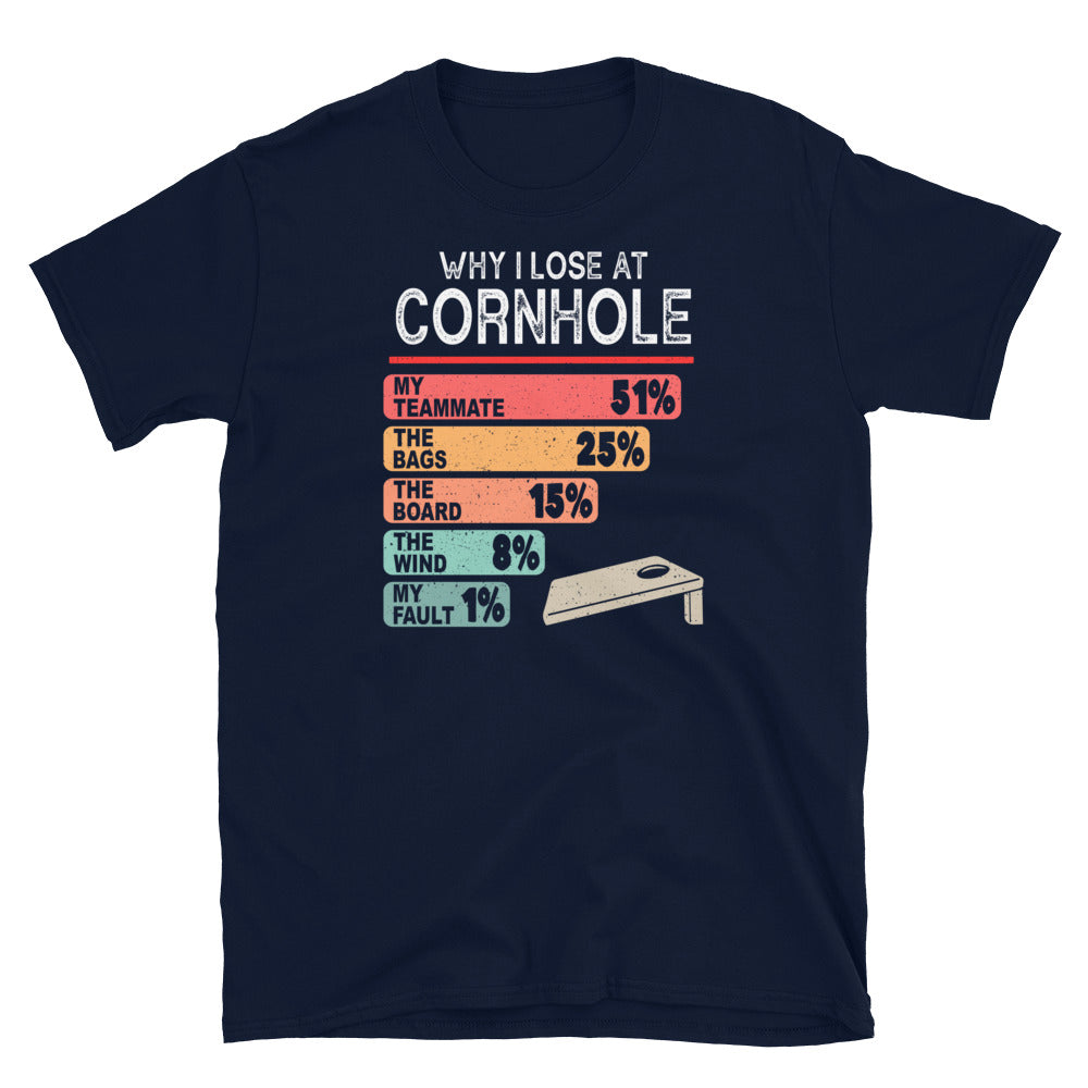 Why I Lose at Cornhole T-Shirt - Funny Player Gift - Cuccico Design