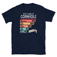 Why I Lose at Cornhole T-Shirt - Funny Player Gift - Cuccico Design