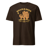 Dark Chocolate Adventure Travel shirt featuring Home Is Where You Hang Your Hat by Cuccico