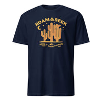Navy Adventure Travel shirt featuring Home Is Where You Hang Your Hat by Cuccico