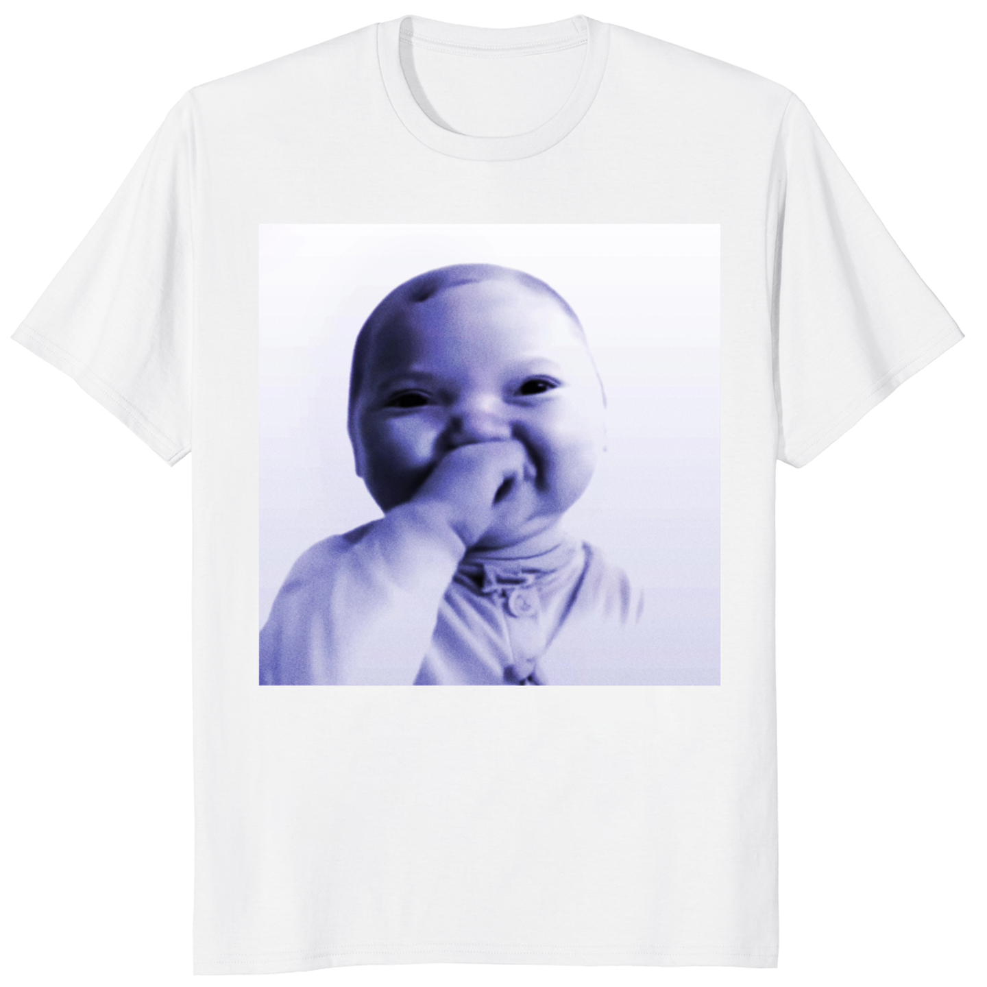 AI Baby Meme Viral Trend Shirt in White by Cuccico