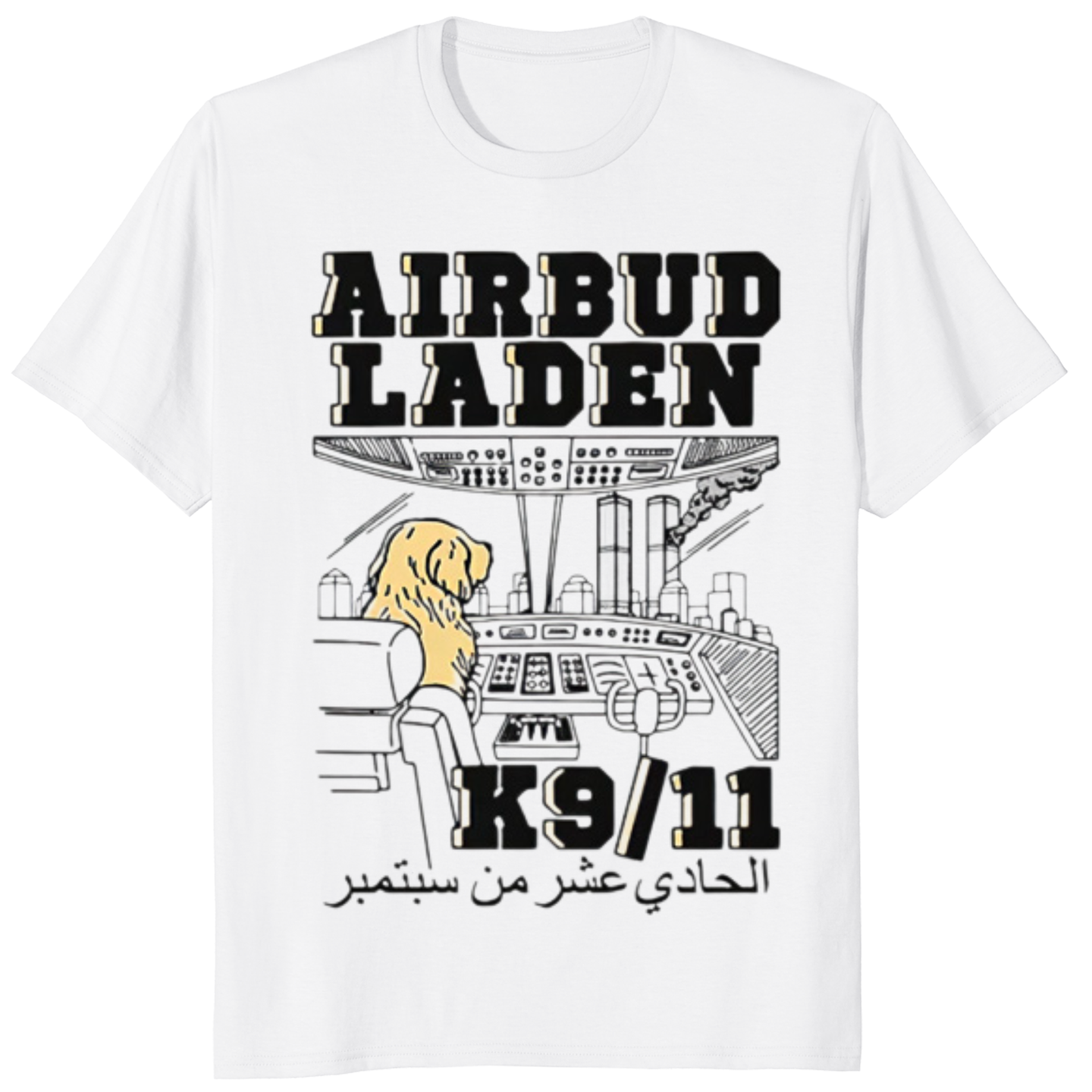Airbud Laden k9/11 Shirt in white by Cuccico