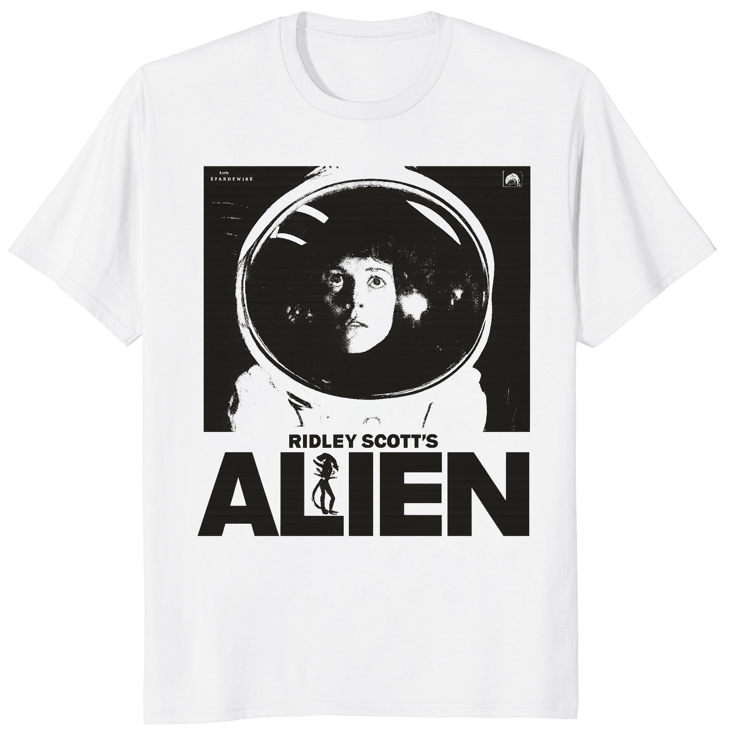 Alien Movie Shirt 1979 design on white sci-fi graphic tee by Cuccico