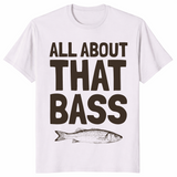 All About That Bass fishing shirt in ice grey