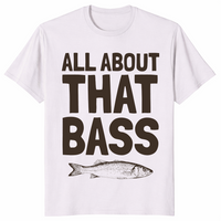 All About That Bass fishing shirt in ice grey
