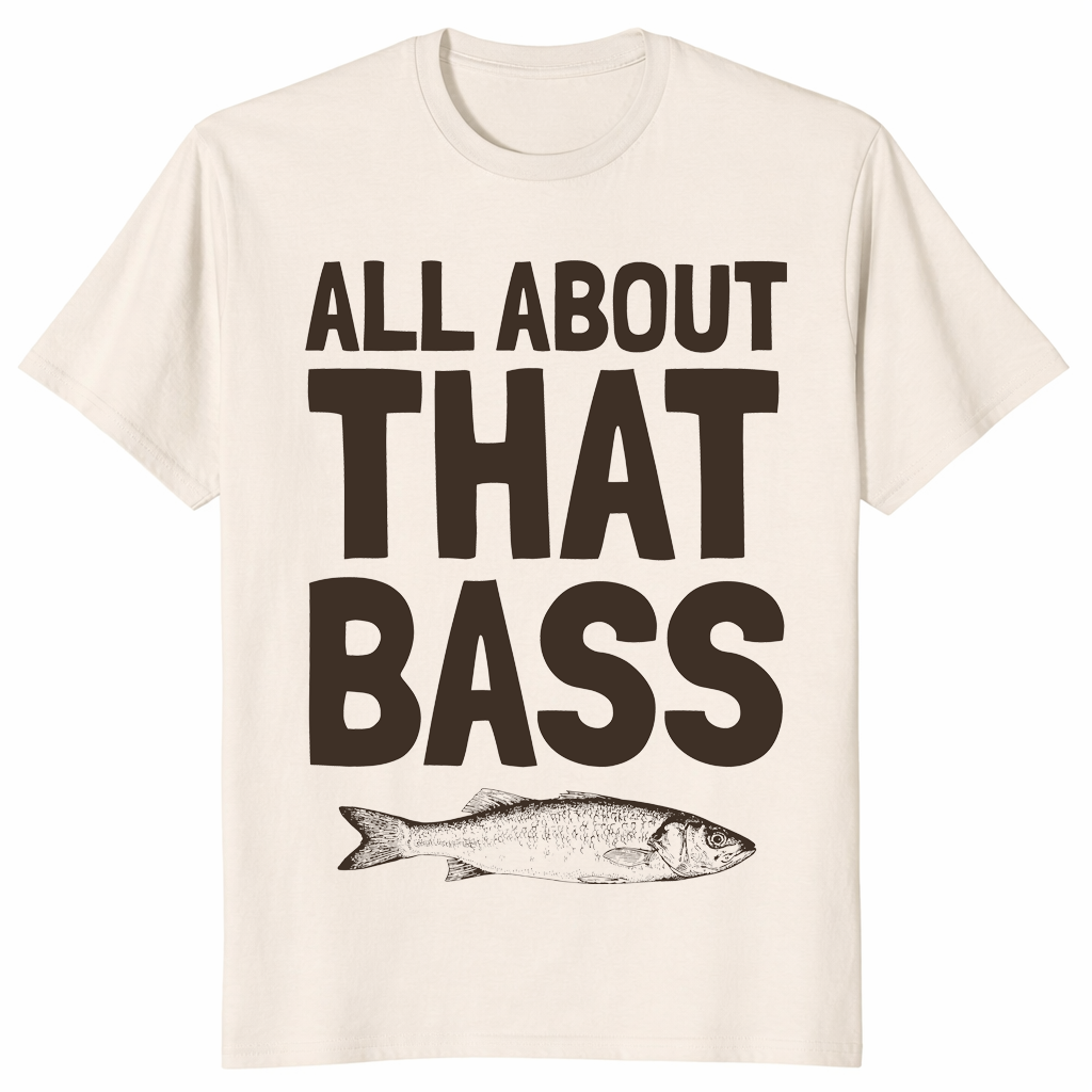 All About That Bass fishing shirt in natural