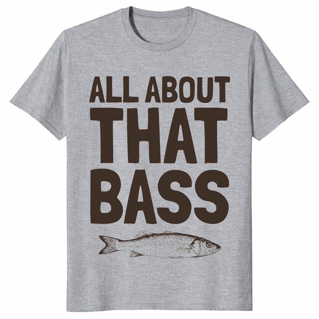 All About That Bass fishing shirt in sport grey