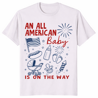 An All American Is On The Way Shirt | 4th Of July Pregnancy Tee | Cuccico