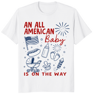 An All American Is On The Way Shirt | 4th Of July Pregnancy Tee | Cuccico