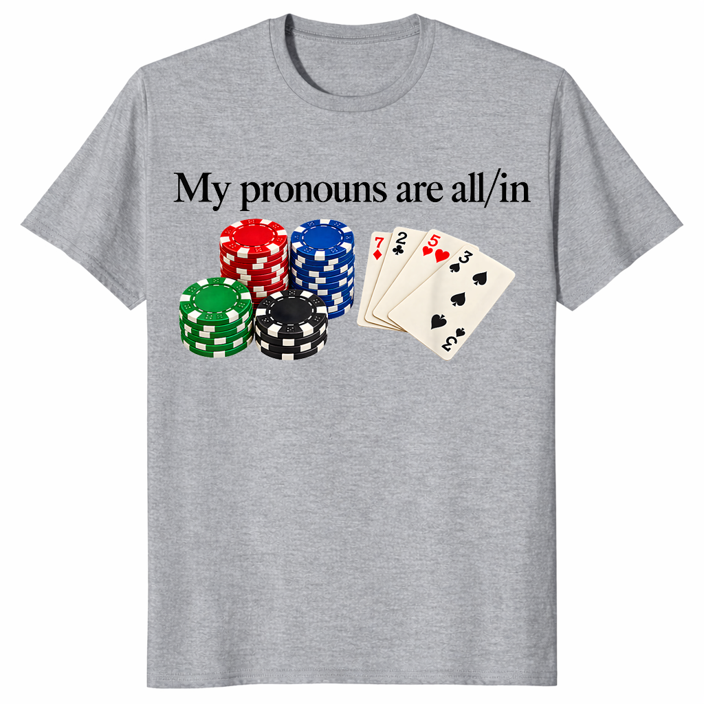 All In Poker shirt sport grey
