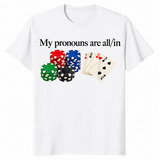 All In Poker shirt in white