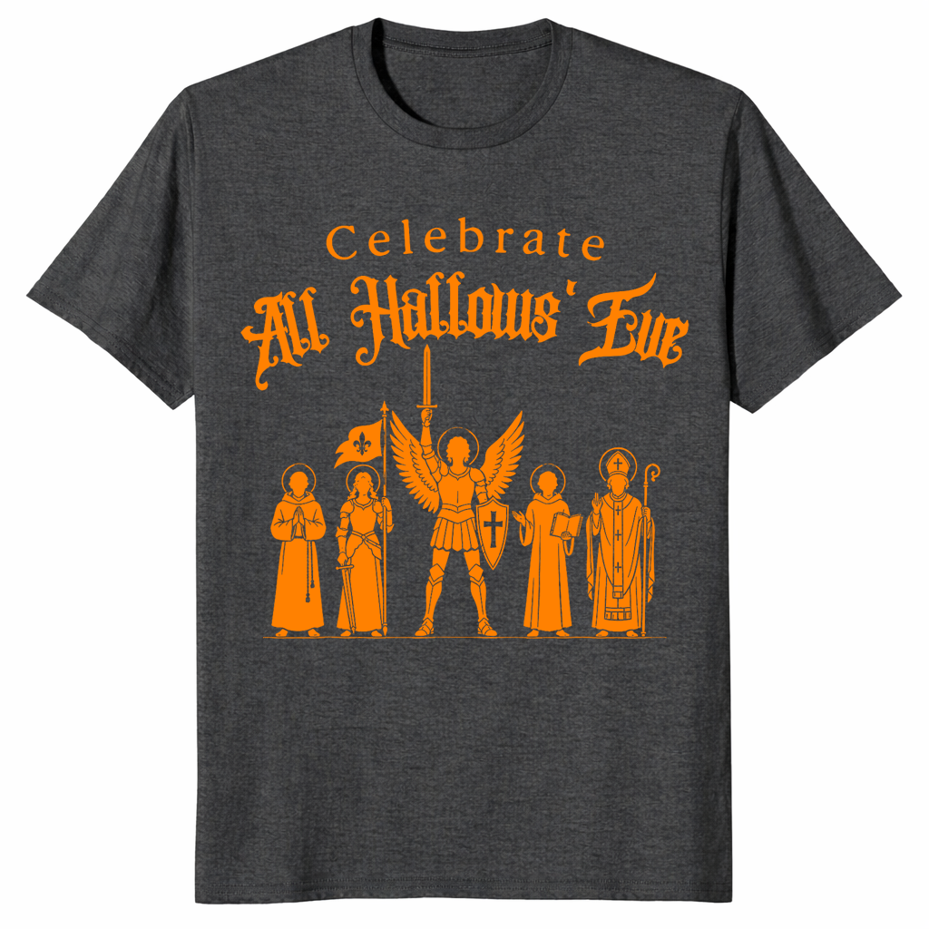 All Saints Day shirt dark heather grey