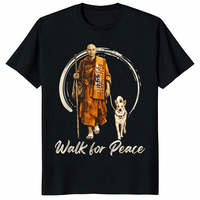 Aloka Dog Walk For Peace T-Shirt – Monk & Peace Dog Graphic Tee | Cuccico