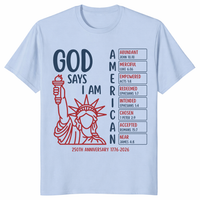 America 250 patriotic Christian gift shirt for believers celebrating 1776 to 2026