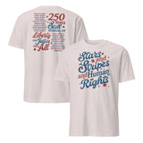 America 250th anniversary patriotic shirt ice grey