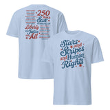 America 250th anniversary patriotic shirt light blue