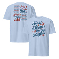 America 250th anniversary patriotic shirt light blue
