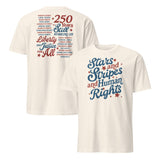 America 250th anniversary patriotic shirt natural