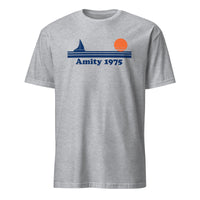 Sport grey Amity 1975 movie parody t-shirt by Cuccico