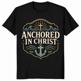 Anchored in Christ shirt in black