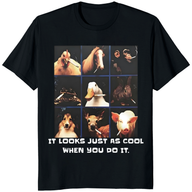 black Animals Smoking Cigarettes meme tee Cuccico