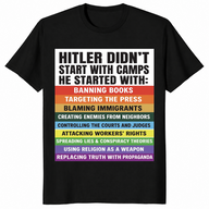 Anti fascism shirt in black
