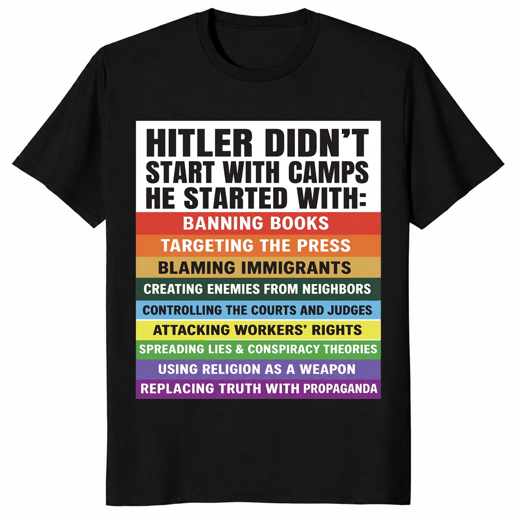 Anti fascism shirt in black