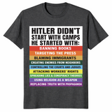 Anti fascism shirt dark heather grey
