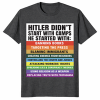 Anti fascism shirt dark heather grey